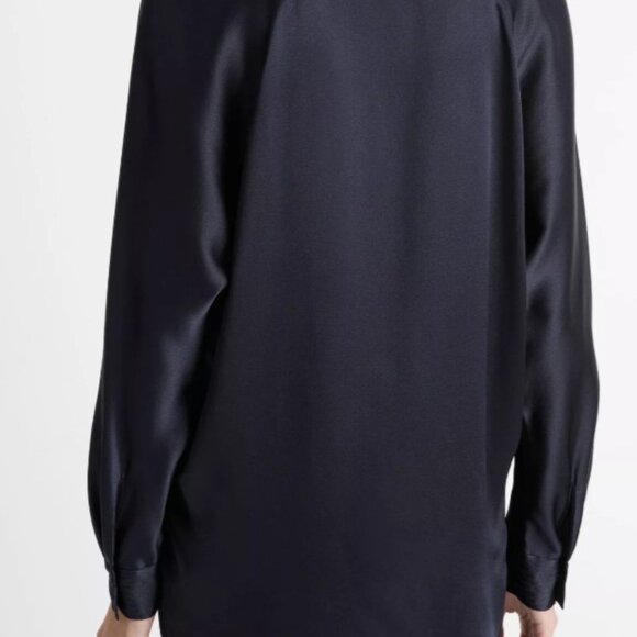 NWT Vince Silk Band-Collar Blouse, size XL - Picture 3 of 9